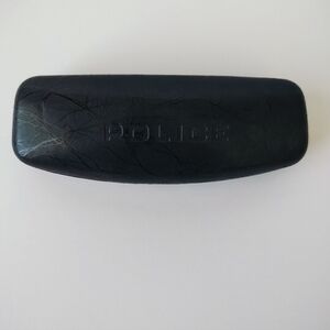 Police Sunglasses Eyeglass Case Hard Shell Protector Black with cloth